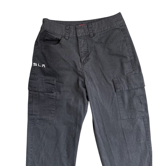 TESLA Men’s Factory Embroidered Logo Cargo Tactical Black Work Pants. 28x28 - Picture 4 of 10